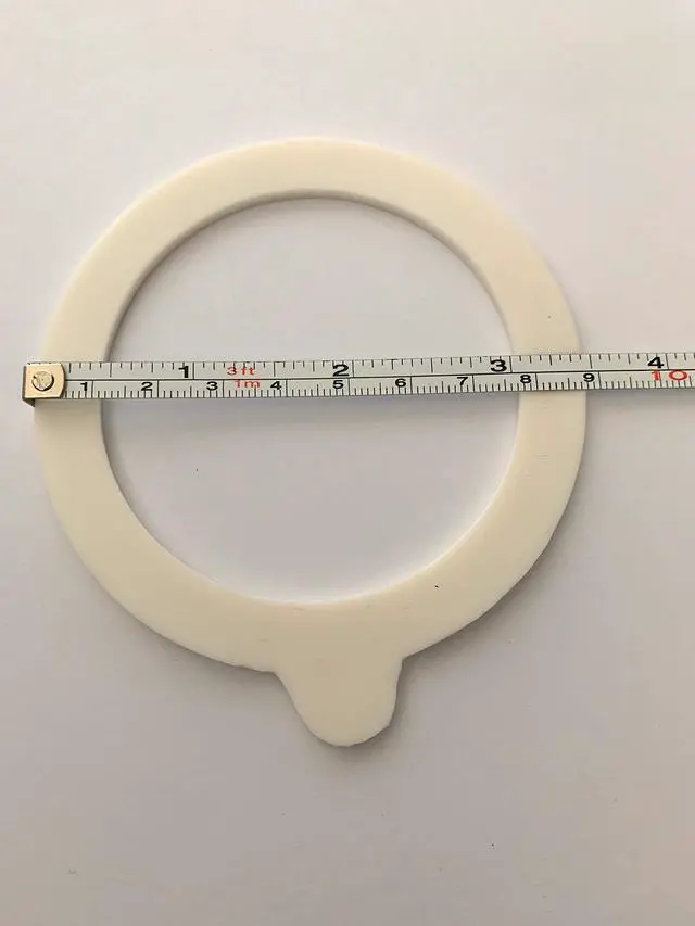 Alt view image 7 of 7 - Silicone Replacement Gasket Seals, Fits Wide 3.5 inches Canning Jars, Outside Diameter 3.5 x Inside Diameter 2.75-Inches, Set of 4 White