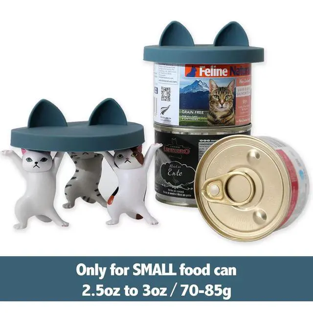 Alt view image 3 of 5 - Cat Food Can Lids for 3oz Small Pet Cans, 3-Pack, Dark Blue