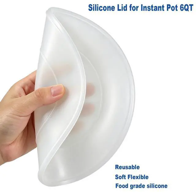 Alt view image 3 of 7 - Silicone Lids for Instant Pot 5 & 6 Qt Inner Pot, 9.8IN Lid Replacement, Reusable Food Grade Premium Pot Cover, Accessories & Parts Insert Lids for Bowl and Food Cover
