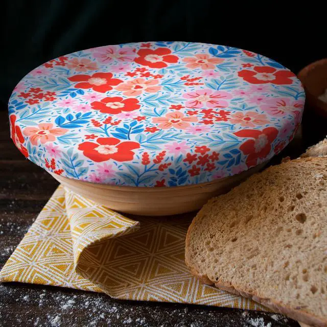 Alt view image 3 of 7 - Cloth Bowl Covers for Bread Rising - 5 Size Stretch Elastic Food Storage Container Lids - Reusable Cotton Fabric Covers for Food, Fruits, Leftovers (Flower)