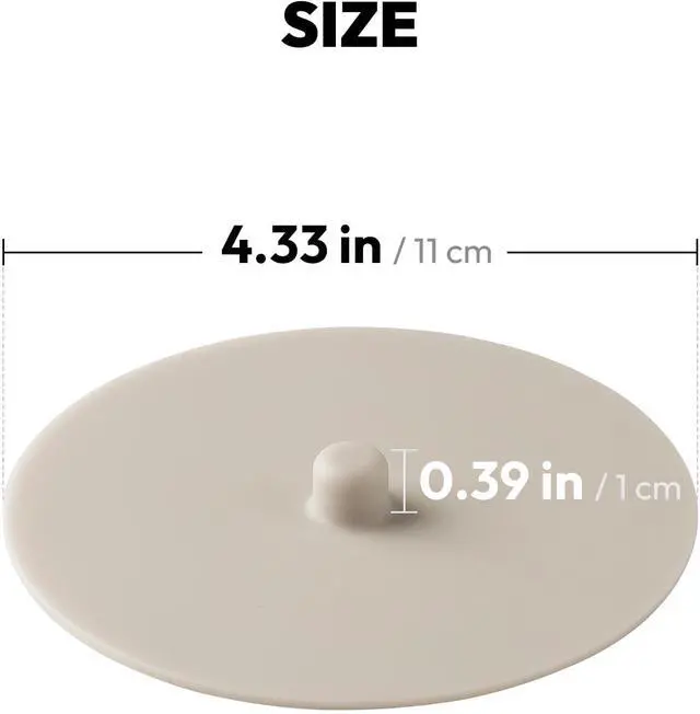 Alt view image 4 of 7 - Silicone Cup Cover Lids, 4.3 Inch, 2 Pack - Ivory