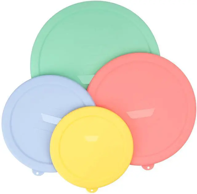 Main image of Silicone Replacement Lids Only Fit for Pyrex 322 1 Quart | 323 1.5 Quart | 325 2.5 Quart | 326 4 Quart Prepware Glass Mixing Bowls, Food Grade, Dishwasher & Microwave Safe (Bowl not included)