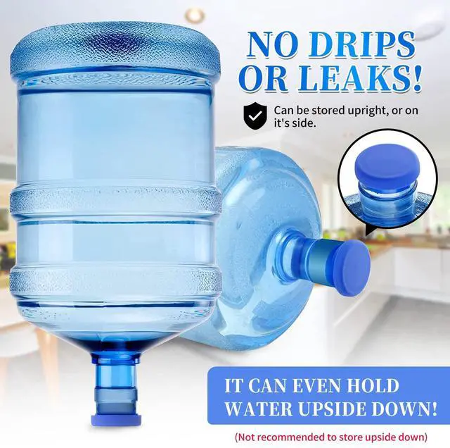 Alt view image 5 of 7 - Silicone Replacement Caps Pack of 6, No Spill 5 Gallon Water Jug Lids Leak Proof Fit 55mm Bottles