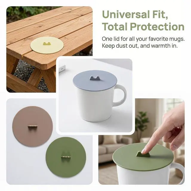 Alt view image 5 of 7 - Silicone Cups Cover Lids, 3.88in, 4 Colors