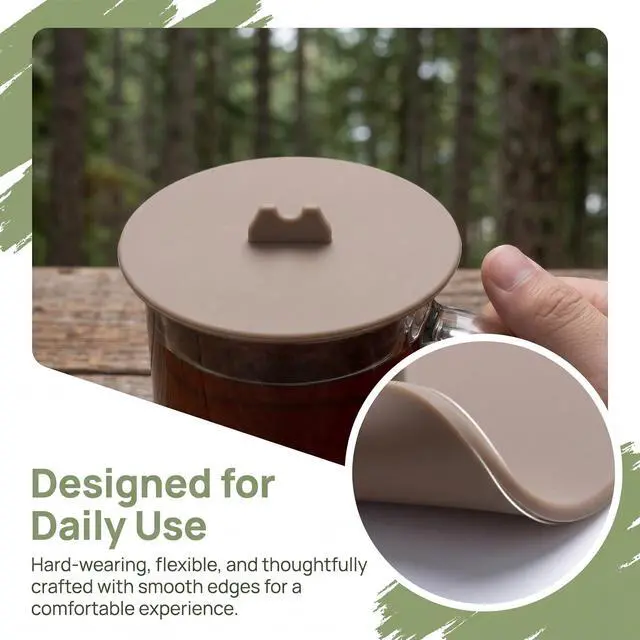 Alt view image 6 of 7 - Silicone Cups Cover Lids, 3.88in, 4 Colors