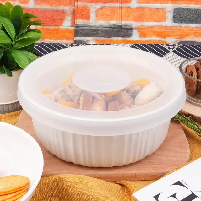 Alt view image 7 of 7 - Silicone Lids for CorningWare 2.5 Quart Round Dish, 1 Pack Reusable Covers for CorningWare FS-1 2.5 Quart French White Baking Dish (Dish not Included) Dishwasher & Microwave & Freezer Safe