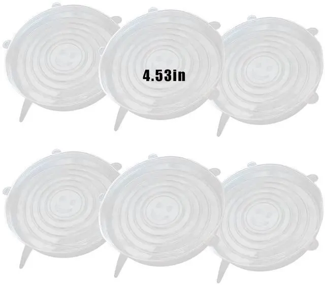 Main image of Silicone Stretch Lids, 6 Pcs, 4.53in