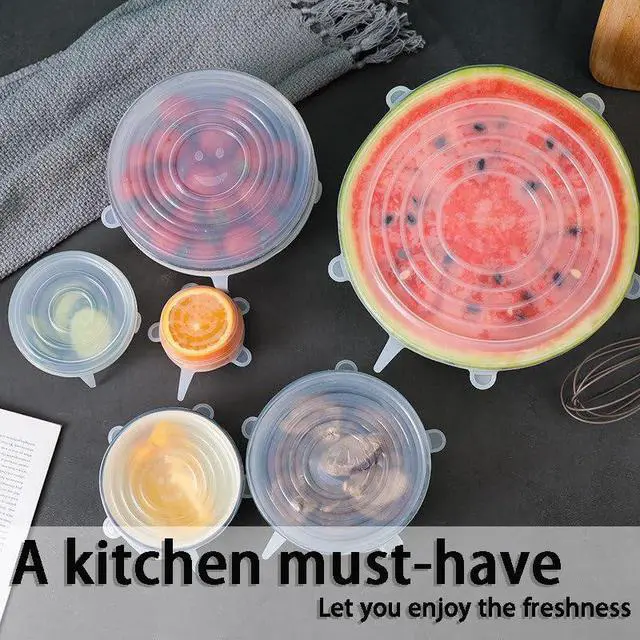 Alt view image 7 of 7 - Silicone Stretch Lids, 6 Pcs, 4.53in