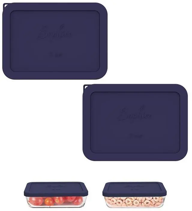 Main image of Cup Rectangle Silicone Replacement Lids for Pyrex 7210-PC Glass