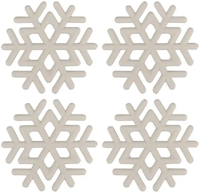 Main image of Silicone Snowflake Trivet Mat 6inch Christmas Holiday Trivets 4pcs for Hot Dishes, Kitchen Decor, Coaster, Hot Pads, Teapot, Dishwasher Safe