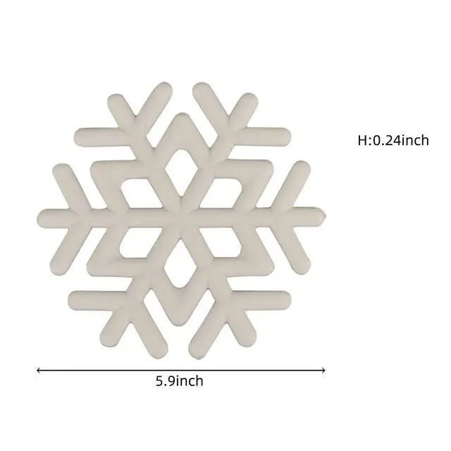 Alt view image 2 of 5 - Silicone Snowflake Trivet Mat 6inch Christmas Holiday Trivets 4pcs for Hot Dishes, Kitchen Decor, Coaster, Hot Pads, Teapot, Dishwasher Safe