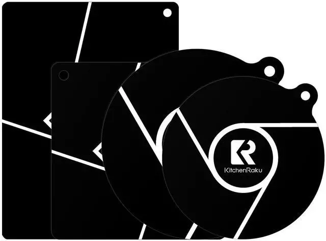 Main image of Induction Cooktop Mat Set, Silicone Fiberglass Magnetic Stove Scratch Protector, Non-Slip Pads Prevent Pot Sliding for Safe Cooking (Black, Dia.9.45" +Dia.11.02" +10.24" sq.+10.24"×13.78")