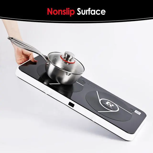 Alt view image 3 of 6 - Induction Cooktop Mat Set, Silicone Fiberglass Magnetic Stove Scratch Protector, Non-Slip Pads Prevent Pot Sliding for Safe Cooking (Black, Dia.9.45" +Dia.11.02" +10.24" sq.+10.24"×13.78")
