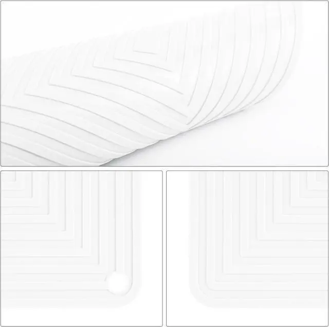 Alt view image 3 of 7 - Silicone Trivet Mats for Hot Pots & Pans & Dishes, Hot Pads for Kitchen, Multipurpose Heat Resistant Mat for Kitchen Counter, Durable & Flexible Silicone Pot Holders Set 2 Rectangular White