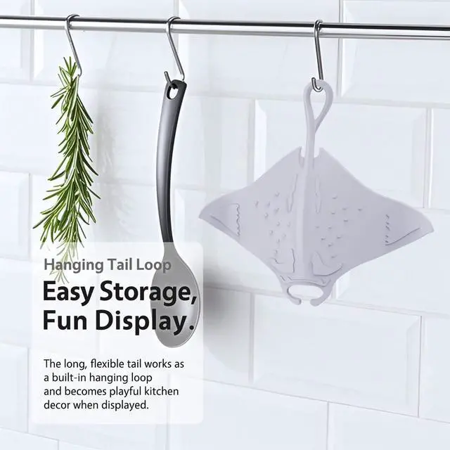 Alt view image 5 of 6 - Silicone Trivet Mats for Hot Dishes, Pots and Pans, 2 Pack-Grey