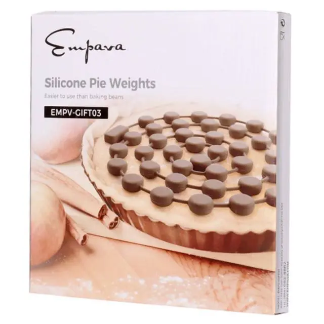 Alt view image 3 of 4 - Inch L Multi-Purpose Silicone Pie Weights Chain and Trivet in Gray EMPV-GIFT03