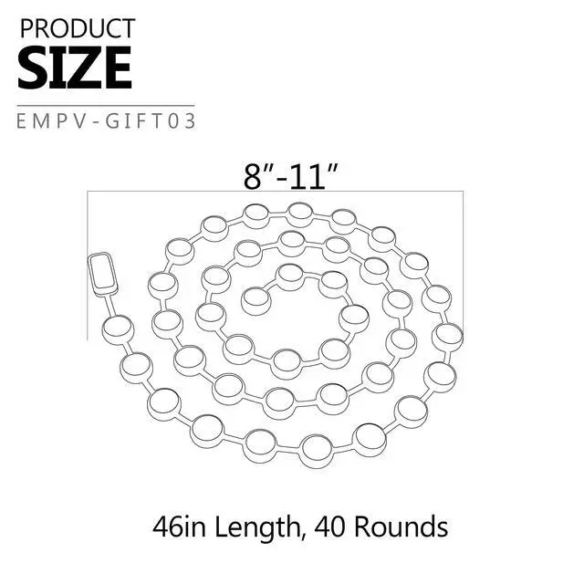 Alt view image 4 of 4 - Inch L Multi-Purpose Silicone Pie Weights Chain and Trivet in Gray EMPV-GIFT03