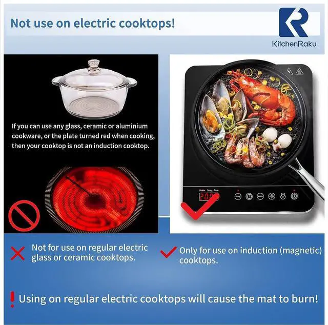 Alt view image 2 of 5 - Silicone Induction Cooktop Protector Mat, 10.2"x13.8"