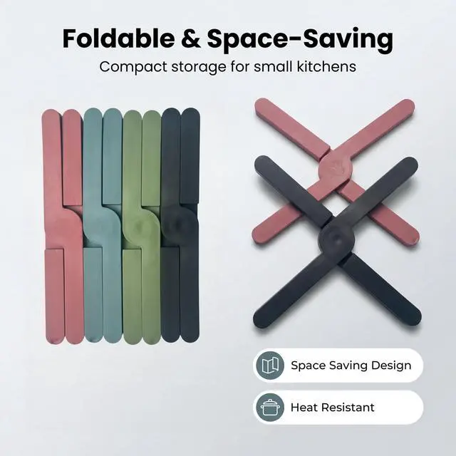 Alt view image 3 of 5 - Silicone Trivets & Pot Holders 4 Pack