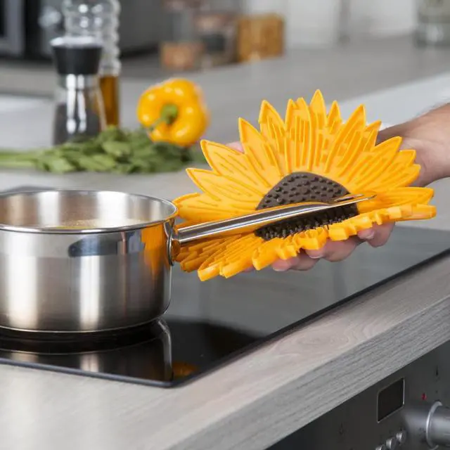 Alt view image 4 of 7 - Silicone Sunflower Trivet, 6-Inch
