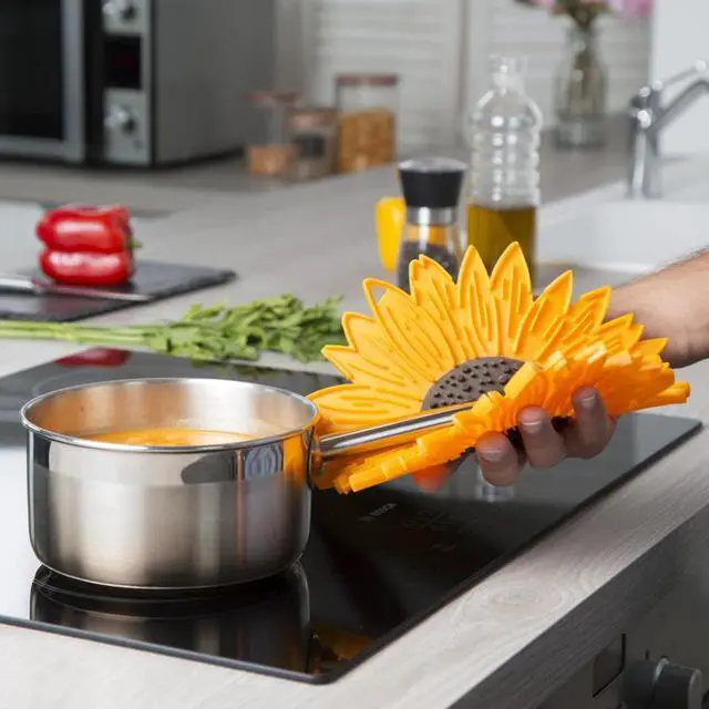 Alt view image 5 of 7 - Silicone Sunflower Trivet, 6-Inch