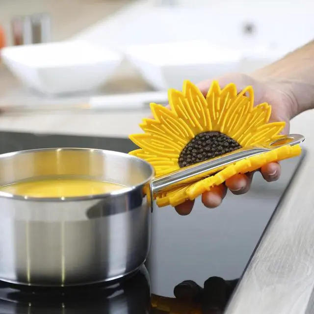 Alt view image 3 of 7 - Silicone Sunflower Trivet, 6-Inch