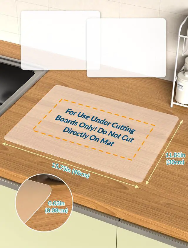Alt view image 2 of 7 - Silicone Non-Slip Mat for Cutting Board, Heat Resistant Trivet, 2PCS