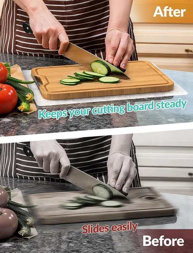 Alt view image 3 of 7 - Silicone Non-Slip Mat for Cutting Board, Heat Resistant Trivet, 2PCS