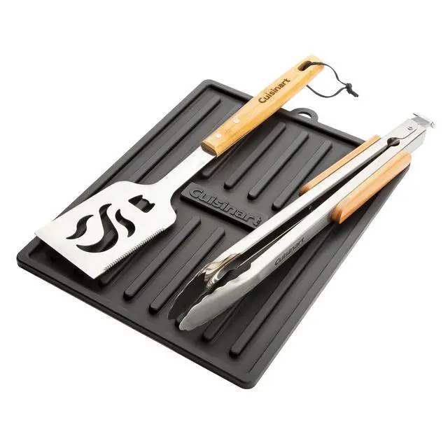Alt view image 2 of 5 - Silicone Grill Tool Mat, 11" x 14", Black