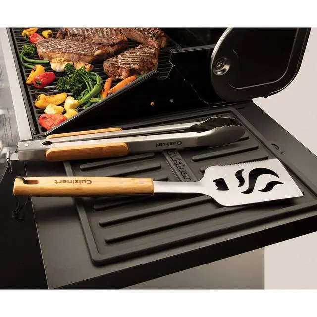 Alt view image 5 of 5 - Silicone Grill Tool Mat, 11" x 14", Black