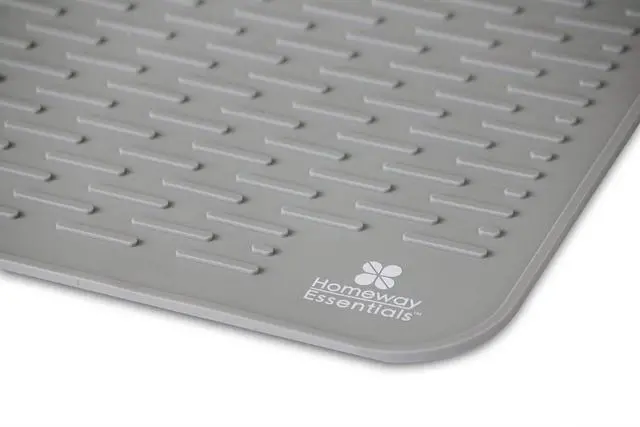 Alt view image 7 of 7 - Silicone Dish Drying Mat - 21 x 18 - Extra Large Counter Top Dish Draining Sink Mat, Large Silicone Trivet (EXTRA LARGE, GREY)