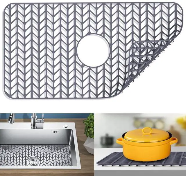 Main image of Sink Protectors for Kitchen Sink 26"x 14"Center Silicone Sink Mat