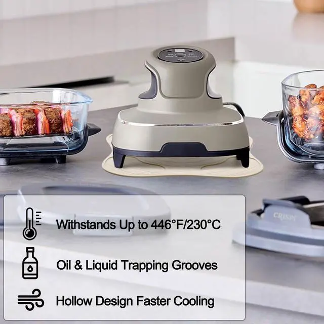 Alt view image 4 of 7 - Air Fryer Trivets Silicone for Ninja Crispi, Hot Pads for Ninja Crispi Airfryer Accessories, Versatile Kitchen Countertop Potholders Suitable for Fondue Mats and Spoon Rests
