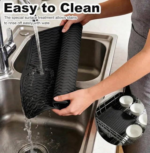 Alt view image 6 of 7 - Silicone Grill Mat for Blackstone Griddle Side Shelf Spatula Tools Mat Pad