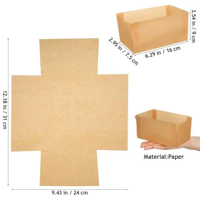 Alt view image 2 of 7 - Mini Loaf Pan Liners for Baking Bread, 6x3in Non-Stick Pre Cut Unbleached Parchment Paper, Disposable Sourdough Loaf Bread Liners for Baking Toast, Cakes, Cookie, Banana, Brown