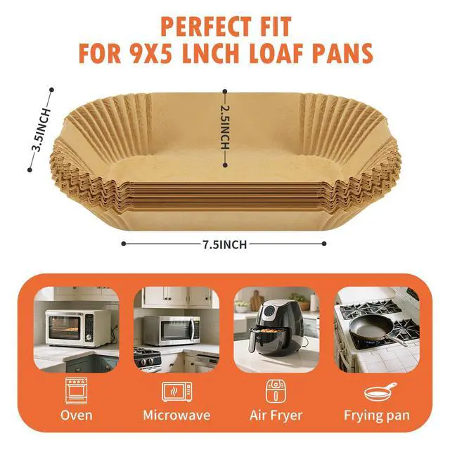 Alt view image 3 of 6 - Loaf Pan Liners,320pcs Bread Pan Liners for Baking 9x5inch,Loaf Pans Parchment Liners,Non-Stick Disposable Parchment Paper for Loaf Pans