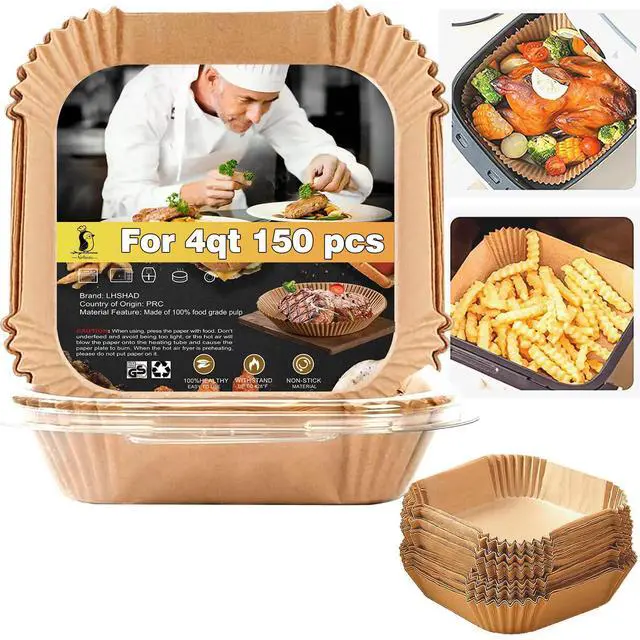 Main image of Air Fryer Liners Disposable for Instant Pot 4QT Vortex Plus Air Fryer and Cuisinart ClearView 4-Quart, Chefman Air Fryer Liners, 4qt Air Fryer Liner, 7 inch 4 Quart Parchment Paper for 3-5QT