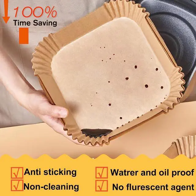 Alt view image 6 of 6 - Air Fryer Liners Disposable for Instant Pot 4QT Vortex Plus Air Fryer and Cuisinart ClearView 4-Quart, Chefman Air Fryer Liners, 4qt Air Fryer Liner, 7 inch 4 Quart Parchment Paper for 3-5QT