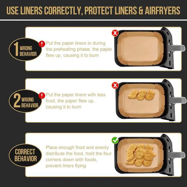 Alt view image 2 of 7 - Air Fryer Paper Liners for Ninja DZ201/DZ401/DZ550/DZ302/SL401/SL451