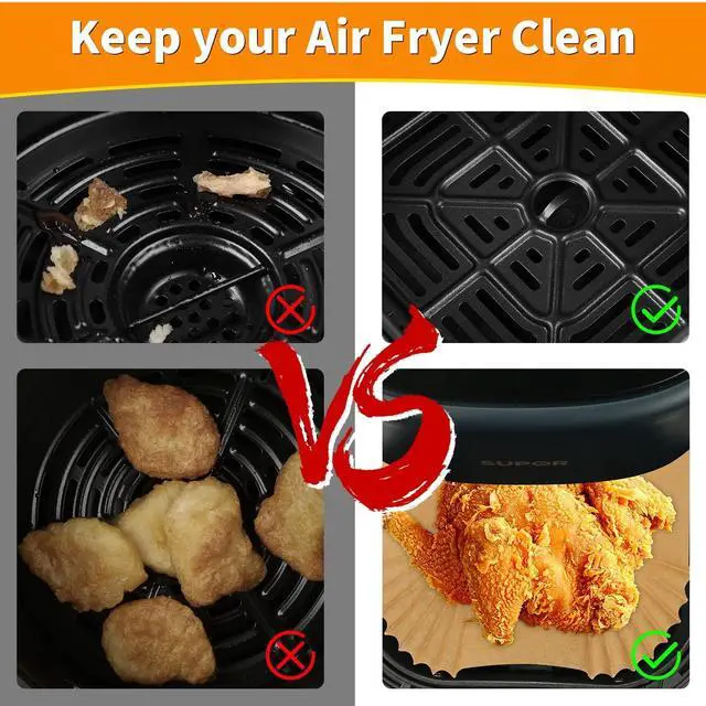 Alt view image 6 of 7 - Air Fryer Paper Liners for Ninja DZ201/DZ401/DZ550/DZ302/SL401/SL451