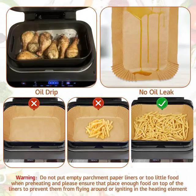 Alt view image 5 of 7 - Air Fryer Liners Disposable Airfryer Liners Parchment Paper