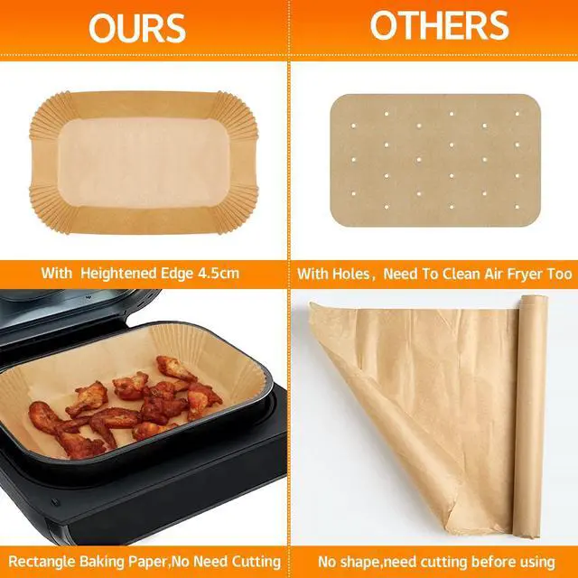 Alt view image 7 of 7 - Air Fryer Liners Disposable Airfryer Liners Parchment Paper