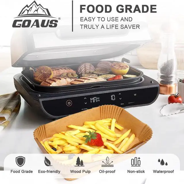 Alt view image 2 of 6 - Parchment Paper Liners 150 Pcs for Ninja Foodi Smart XL, Air Fryer Liners Disposable Rectangle Accessories Fit Ninja Grill FG551/DG551/IG651