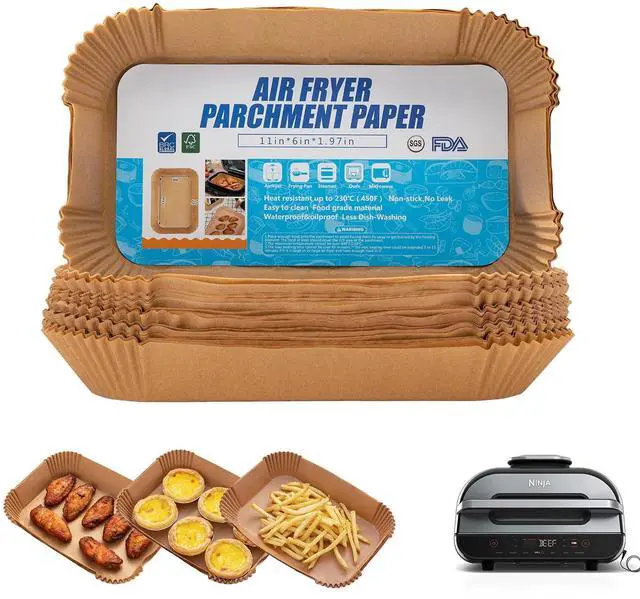 Main image of Air Fryer Liners For Ninja Foodi Smart Xl Air Fryer,120Pcs Air Fryer Disposable Paper Liner, Parchment Liners For Ninja FG551 6-in-1 Indoor Grill,Rectangular