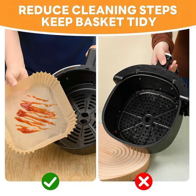 Alt view image 3 of 7 - Small Air Fryer Liners Disposable 2 Qt for COSORI 2.1 Qt Air Fryer