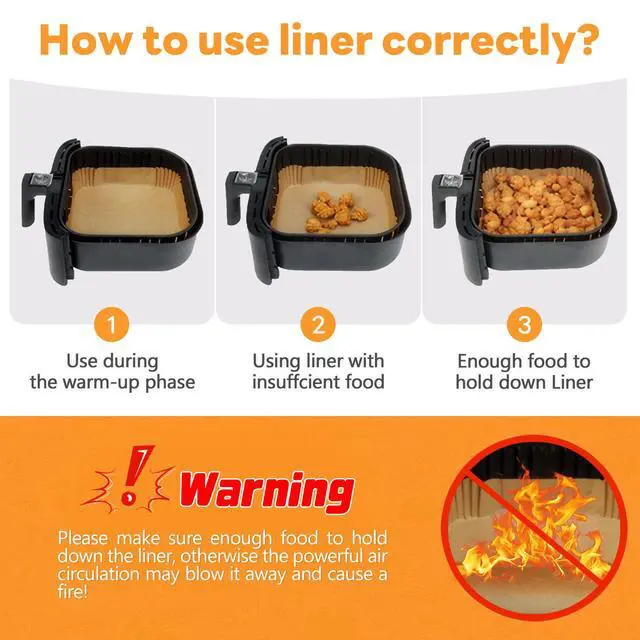 Alt view image 6 of 7 - Small Air Fryer Liners Disposable 2 Qt for COSORI 2.1 Qt Air Fryer