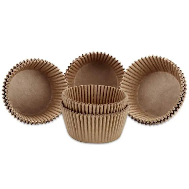 Alt view image 2 of 7 - Unbleached Parchment Paper Cupcake Liners 400 Counts - Standard Food Grade Muffin Baking Cups, Greaseproof Non-Stick Cupcake Wrappers for Party, Wedding, Birthday (Natural)