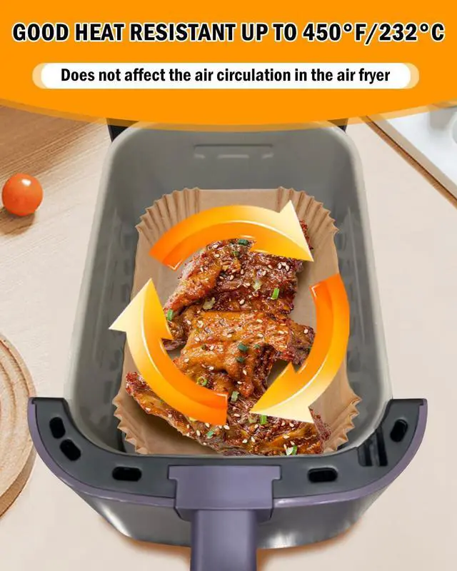 Alt view image 5 of 6 - Air Fryer Disposable Parchment Paper Liner for Bella 4Qt Slim Air Fryer