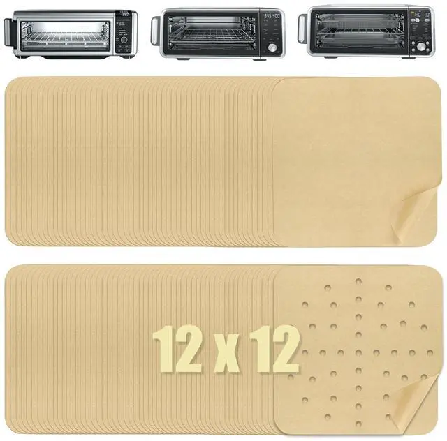 Main image of 12 x 12 inch Parchment Paper Liners Air Fryer Disposable Square130 Pcs, Perforated&without Holes Sheets Combo, 65-Pcs Each, Accessories for Ninja SP, Cuisinart, Breville, Instant Pot