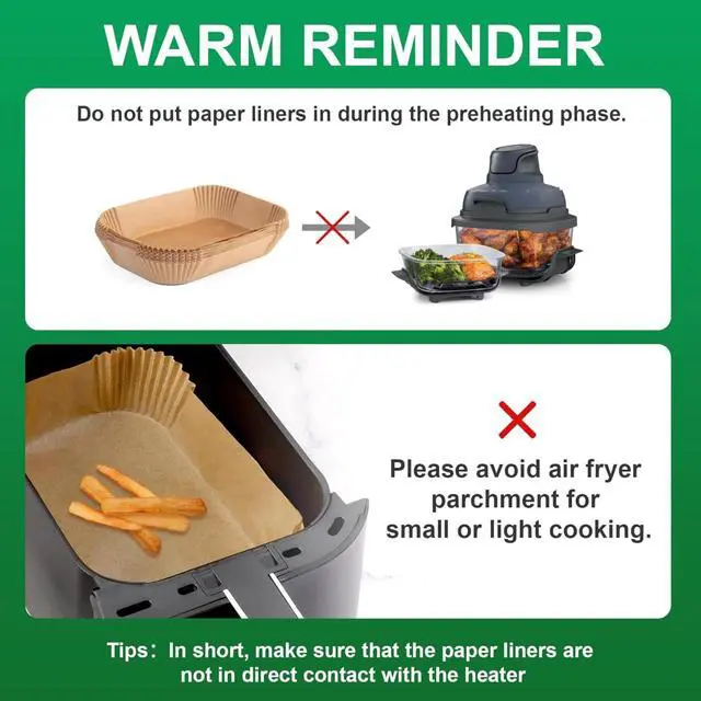 Alt view image 4 of 7 - 260Pcs Air Fryer Liners Disposable Parchment Paper Sheets for Ninja Crispi